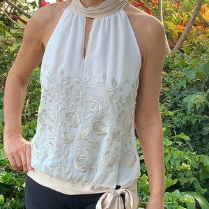 WHITE HOUSE/BLACK MARKET Embroidered Blouse, New